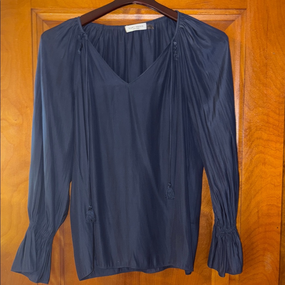 Ramy Brook New York Deep navy vneck blouse; sz S/P